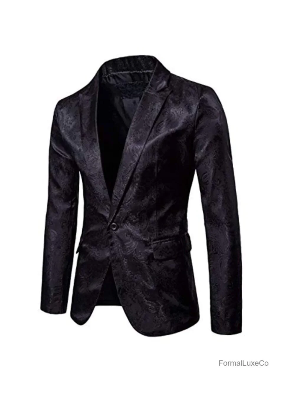Men's Slim Fit Paisley Sport Coat Blazer 1 Button Party Suit Jacket